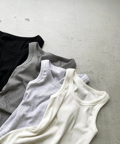 CANAL JEAN（キャナルジーン）の「El mar　リブタンクトップ（タンクトップ・レディース・ホワイト/ライトグレー/ブラック/グレー・ONE SIZE）」の5枚目の写真