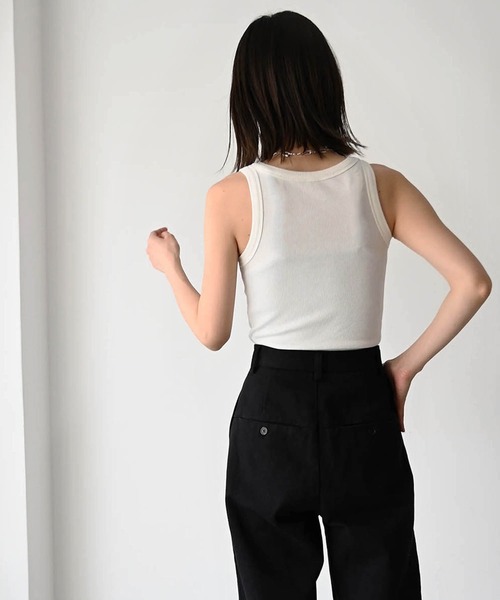 CANAL JEAN（キャナルジーン）の「El mar　リブタンクトップ（タンクトップ・レディース・ホワイト/ライトグレー/ブラック/グレー・ONE SIZE）」の8枚目の写真