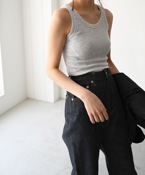 CANAL JEAN（キャナルジーン）の「El mar　リブタンクトップ（タンクトップ・レディース・ホワイト/ライトグレー/ブラック/グレー・ONE SIZE）」の12枚目の写真