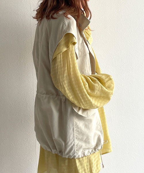 w closet(ダブルクローゼット)の「【お気に入り数4.3万人突破 / ZOZO限定】ハイネックミリタリーベスト(ベスト・レディース・アイボリー/ダークカーキ/ライトベージュ/スミクロ/ブラック/ピンク系その他・FREE)」の21枚目の写真