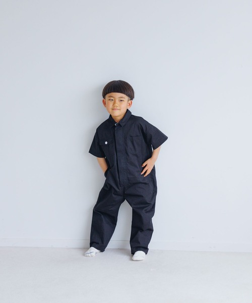 LOWRYS FARM（ローリーズファーム）の「コットンオールインワンＳＳ　275213（つなぎ/オールインワン・キッズ・ブルー/ブラック・110cm/120cm/140cm/150cm/130cm）」の4枚目の写真