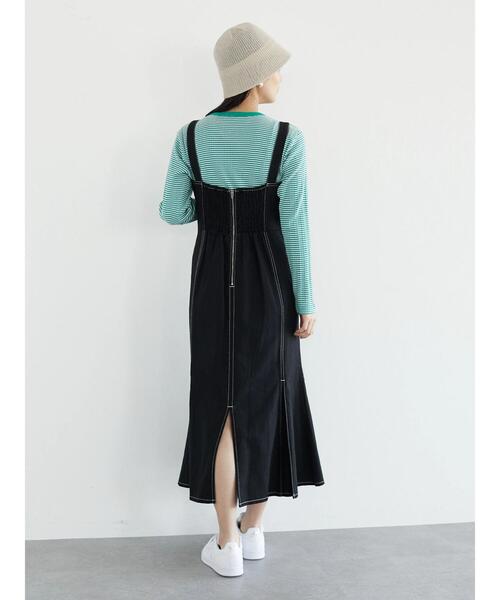 Green Parks(グリーンパークス)の「配色リブプルオーバー(Tシャツ/カットソー・レディース・イエロー/グリーン/ネイビー・FREE)」の8枚目の写真