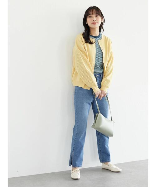 Green Parks(グリーンパークス)の「配色リブプルオーバー(Tシャツ/カットソー・レディース・イエロー/グリーン/ネイビー・FREE)」の11枚目の写真