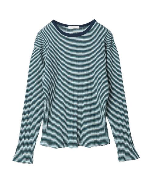 Green Parks(グリーンパークス)の「配色リブプルオーバー(Tシャツ/カットソー・レディース・イエロー/グリーン/ネイビー・FREE)」の5枚目の写真