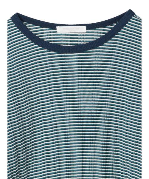 Green Parks(グリーンパークス)の「配色リブプルオーバー(Tシャツ/カットソー・レディース・イエロー/グリーン/ネイビー・FREE)」の14枚目の写真