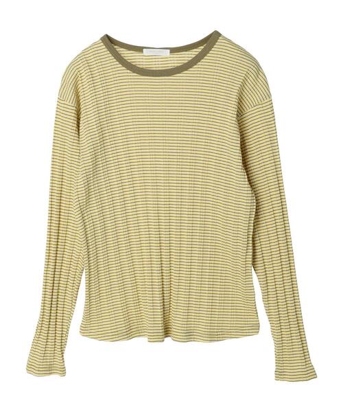 Green Parks(グリーンパークス)の「配色リブプルオーバー(Tシャツ/カットソー・レディース・イエロー/グリーン/ネイビー・FREE)」の18枚目の写真