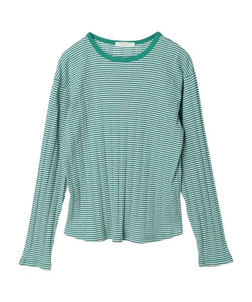 Green Parks(グリーンパークス)の「配色リブプルオーバー(Tシャツ/カットソー・レディース・イエロー/グリーン/ネイビー・FREE)」の19枚目の写真