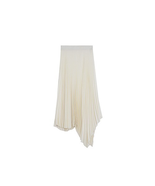 UNSPOKEN（アンスポクン）の「【UNSPOKEN】Asymmetry hem pleated skirt UC22B003（スカート・レディース・ホワイト・M/L/S）」の14枚目の写真