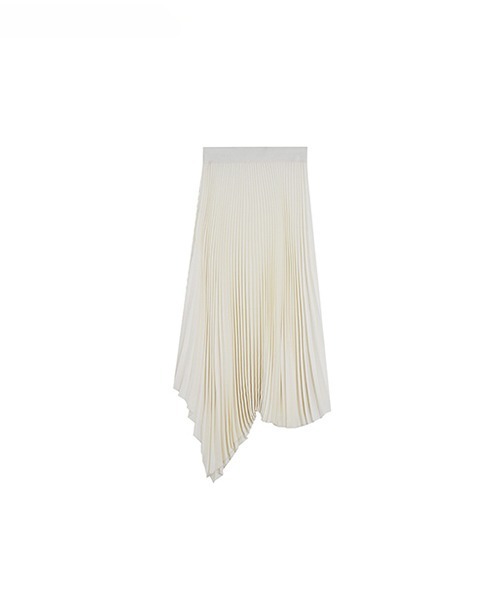UNSPOKEN（アンスポクン）の「【UNSPOKEN】Asymmetry hem pleated skirt UC22B003（スカート・レディース・ホワイト・M/L/S）」の15枚目の写真