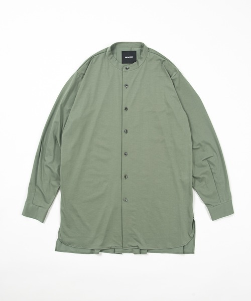 OURET(オーレット)の「TC度詰め天竺 マオカラーロングシャツ(シャツ/ブラウス・メンズ・ブラック/グリーン/ホワイト・2)」の3枚目の写真