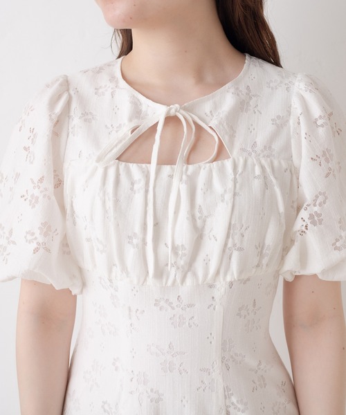 OLIVE des OLIVE（オリーブデオリーブ）の「【WEB限定カラー有】胸開きワンピース（ワンピース・レディース・オフホワイト/ブラック/ラベンダー/アイボリー/サックスブルー・FREE）」の14枚目の写真