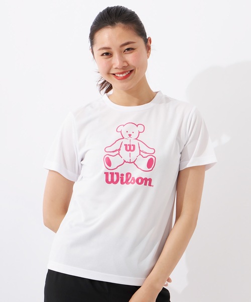 wilson(ウィルソン)の「【WILSON / ウィルソン】レディースビッグロゴドライTシャツ(Tシャツ/カットソー・レディース・ホワイト/ブラック/ネイビー/ピンク・MEDIUM/LARGE/X-LARGE)」の21枚目の写真