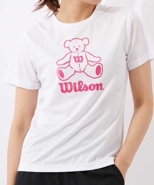 wilson(ウィルソン)の「【WILSON / ウィルソン】レディースビッグロゴドライTシャツ(Tシャツ/カットソー・レディース・ホワイト/ブラック/ネイビー/ピンク・MEDIUM/LARGE/X-LARGE)」の22枚目の写真