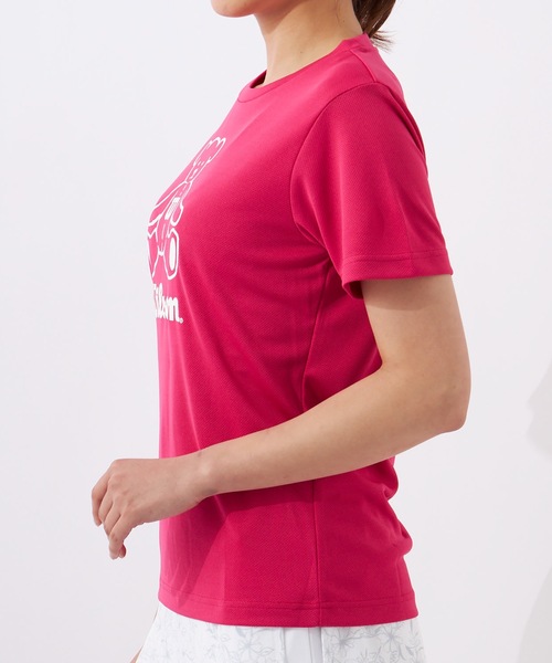 wilson(ウィルソン)の「【WILSON / ウィルソン】レディースビッグロゴドライTシャツ(Tシャツ/カットソー・レディース・ホワイト/ブラック/ネイビー/ピンク・MEDIUM/LARGE/X-LARGE)」の15枚目の写真