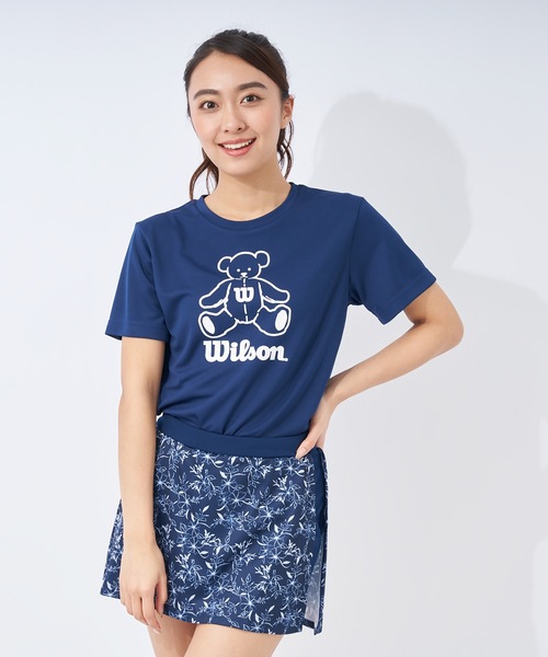 wilson(ウィルソン)の「【WILSON / ウィルソン】レディースビッグロゴドライTシャツ(Tシャツ/カットソー・レディース・ホワイト/ブラック/ネイビー/ピンク・MEDIUM/LARGE/X-LARGE)」の8枚目の写真