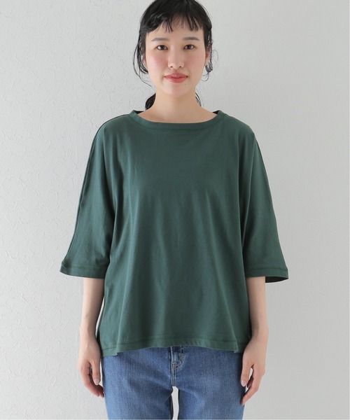 JOURNAL STANDARD LUXE（ジャーナルスタンダード　ラックス）の「オーガニックコットン プルオーバー（Tシャツ/カットソー・レディース・チャコールグレー/ライトグレー/グリーン・FREE）」の4枚目の写真