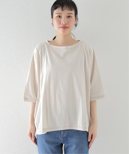 JOURNAL STANDARD LUXE（ジャーナルスタンダード　ラックス）の「オーガニックコットン プルオーバー（Tシャツ/カットソー・レディース・チャコールグレー/ライトグレー/グリーン・FREE）」の15枚目の写真