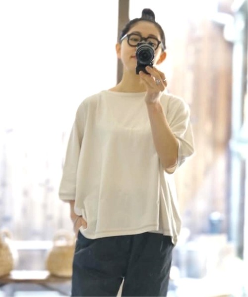 JOURNAL STANDARD LUXE（ジャーナルスタンダード　ラックス）の「オーガニックコットン プルオーバー（Tシャツ/カットソー・レディース・チャコールグレー/ライトグレー/グリーン・FREE）」の20枚目の写真