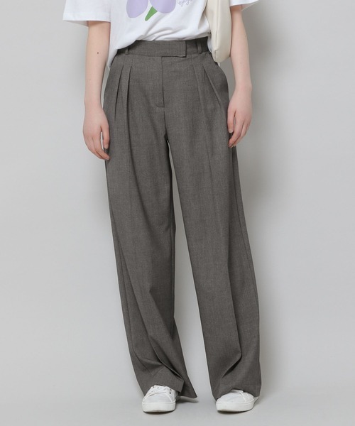 ALAND(エーランド)の「3.3Field Trip/2-TUCK WIDE パンツ 2279874(スラックス・レディース・ブラック/グレー/カーキ・SMALL/MEDIUM)」の3枚目の写真