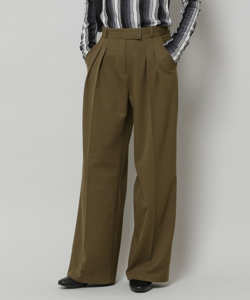 ALAND(エーランド)の「3.3Field Trip/2-TUCK WIDE パンツ 2279874(スラックス・レディース・ブラック/グレー/カーキ・SMALL/MEDIUM)」の1枚目の写真