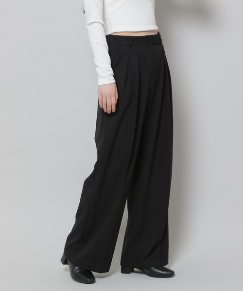 ALAND(エーランド)の「3.3Field Trip/2-TUCK WIDE パンツ 2279874(スラックス・レディース・ブラック/グレー/カーキ・SMALL/MEDIUM)」の4枚目の写真