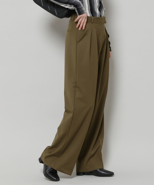 ALAND(エーランド)の「3.3Field Trip/2-TUCK WIDE パンツ 2279874(スラックス・レディース・ブラック/グレー/カーキ・SMALL/MEDIUM)」の5枚目の写真