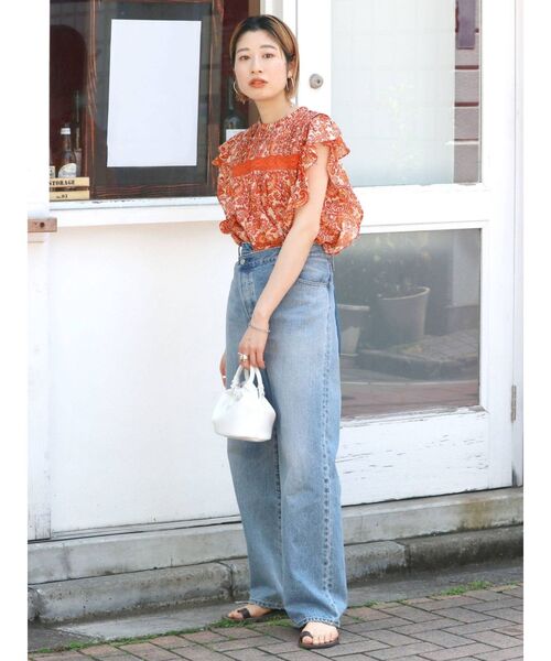 Ungrid（アングリッド）の「ペイズリーコットンノースリフリルブラウス（シャツ/ブラウス・レディース・レッド/ブルー/グリーン系その他・FREE）」の12枚目の写真