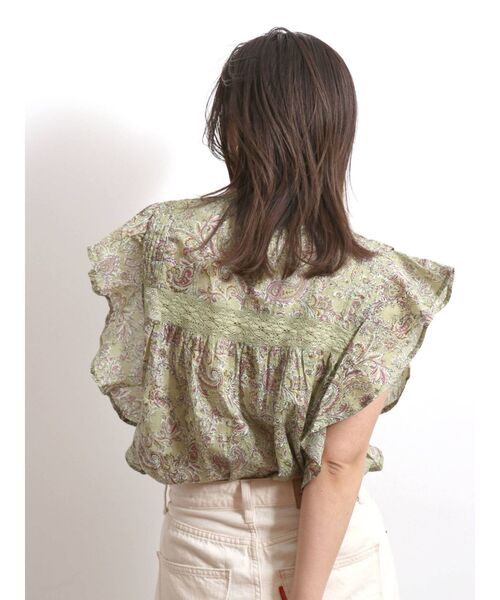 Ungrid（アングリッド）の「ペイズリーコットンノースリフリルブラウス（シャツ/ブラウス・レディース・レッド/ブルー/グリーン系その他・FREE）」の14枚目の写真