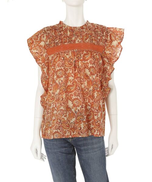 Ungrid（アングリッド）の「ペイズリーコットンノースリフリルブラウス（シャツ/ブラウス・レディース・レッド/ブルー/グリーン系その他・FREE）」の16枚目の写真