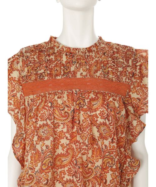 Ungrid（アングリッド）の「ペイズリーコットンノースリフリルブラウス（シャツ/ブラウス・レディース・レッド/ブルー/グリーン系その他・FREE）」の20枚目の写真