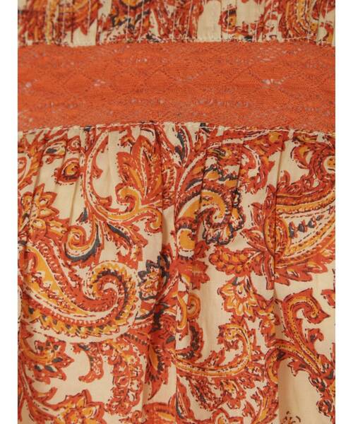 Ungrid（アングリッド）の「ペイズリーコットンノースリフリルブラウス（シャツ/ブラウス・レディース・レッド/ブルー/グリーン系その他・FREE）」の4枚目の写真