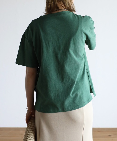 amini(アミニ)の「【2022 SS】ロゴプリントTシャツ(Tシャツ/カットソー・レディース・ホワイト/チャコールグレー/ブラック/オレンジ/グリーン/イエロー・MEDIUM)」の11枚目の写真