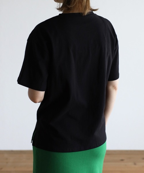 amini(アミニ)の「【2022 SS】ロゴプリントTシャツ(Tシャツ/カットソー・レディース・ホワイト/チャコールグレー/ブラック/オレンジ/グリーン/イエロー・MEDIUM)」の20枚目の写真