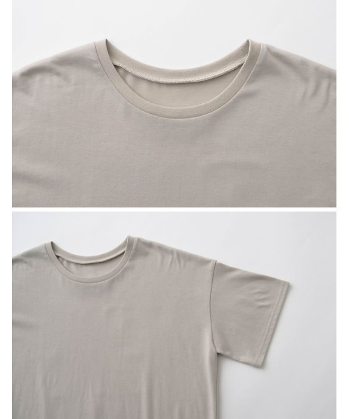 Re:EDIT(リエディ)の「バックプリントオーバーサイズTシャツ(Tシャツ/カットソー・レディース・ブラック/オフホワイト/グレイッシュベージュ・MEDIUM/LARGE)」の18枚目の写真