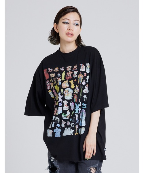 Little sunny bite（リトルサニーバイト）の「shana sadeghi-ray x little sunny bite Animal big tee（Tシャツ/カットソー・レディース・ホワイト/ブラック/ブルー・FREE）」の3枚目の写真