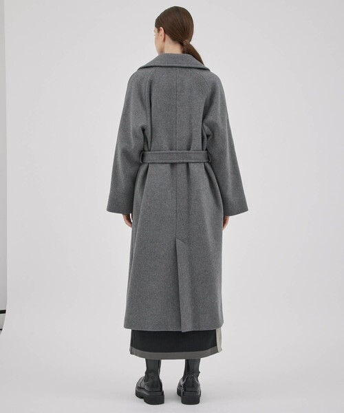 CITY TOKYO（シティトウキョウ）の「ビッグカラーベルテッドコート（チェスターコート・レディース・オレンジ/ダークグレー/オフホワイト・1/2）」の9枚目の写真