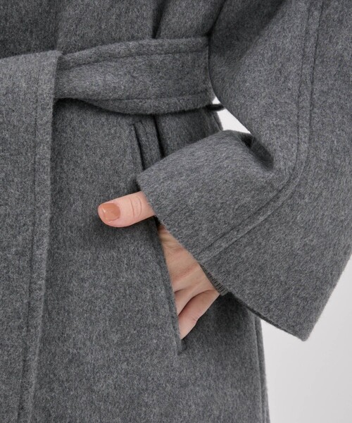 CITY TOKYO（シティトウキョウ）の「ビッグカラーベルテッドコート（チェスターコート・レディース・オレンジ/ダークグレー/オフホワイト・1/2）」の11枚目の写真