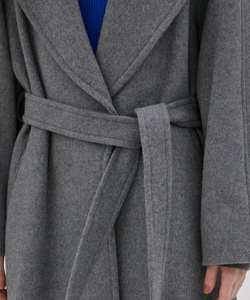 CITY TOKYO（シティトウキョウ）の「ビッグカラーベルテッドコート（チェスターコート・レディース・オレンジ/ダークグレー/オフホワイト・1/2）」の12枚目の写真