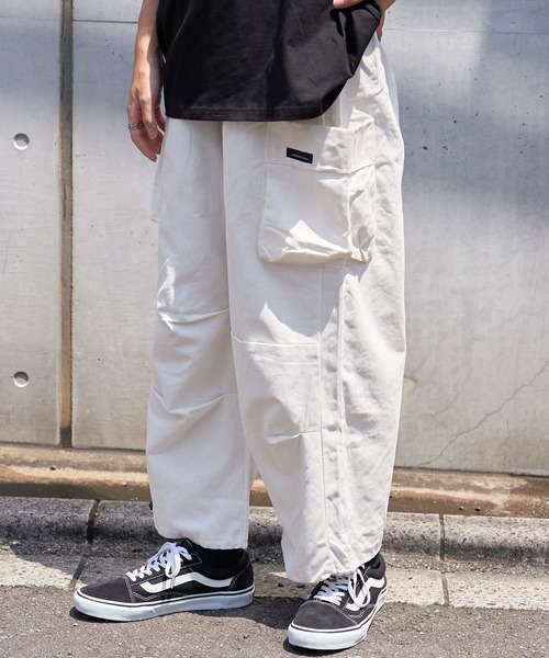 【完売品】EPNKスナップボタンタックカーゴパンツ EPNK】Snap button tuck cargo pants / スナップボタンタック