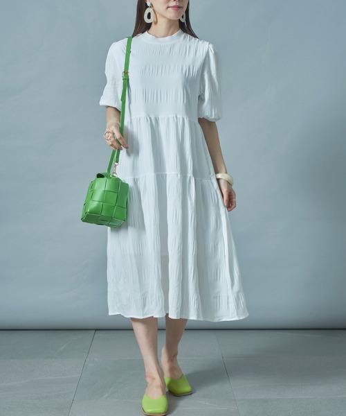 セール Maison Breeze レースティアードパフスリーブワンピース Scch140 ワンピース Maison Breeze メゾンブリーズ のファッション通販 Zozotown