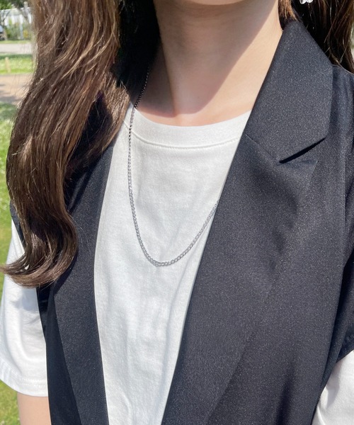 PairPair（ペアペア）の「ロングチェーンネックレス(ユニセックス)（ネックレス・レディース・シルバー/ゴールド・FREE）」の3枚目の写真