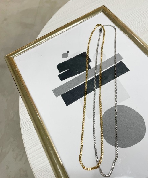 PairPair（ペアペア）の「ロングチェーンネックレス(ユニセックス)（ネックレス・レディース・シルバー/ゴールド・FREE）」の6枚目の写真