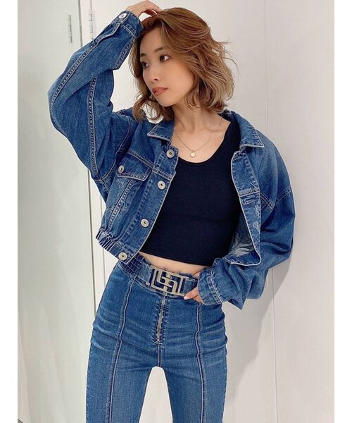 GYDA（ジェイダ）の「カップ付き バッククロステレコロンT（Tシャツ/カットソー・レディース・ブラック/オフホワイト・FREE）」の12枚目の写真