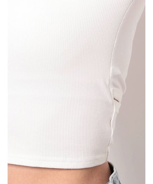 GYDA（ジェイダ）の「カップ付き バッククロステレコロンT（Tシャツ/カットソー・レディース・ブラック/オフホワイト・FREE）」の15枚目の写真