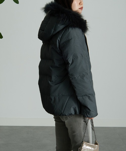 RANAN（ラナン）の「リアルファー付ショート丈ダウンコート