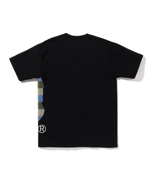 A BATHING APE(アベイシングエイプ)の「BLOCK CHECK SIDE BIG APE HEAD TEE M(Tシャツ/カットソー・メンズ・ブラック×レッド/ブラック系その他/ホワイト×レッド/ホワイト系その他2・SMALL/LARGE/XX-LARGE/X-LARGE/MEDIUM/XXX-LARGE)」の7枚目の写真