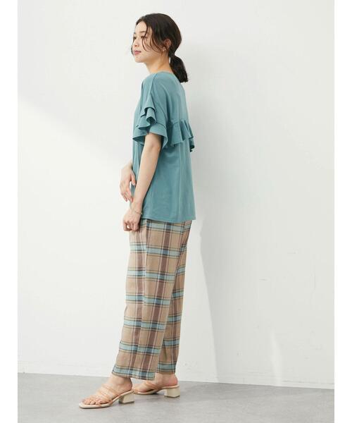 Green　Parks（グリーンパークス）の「2段フリルカットプルオーバー（Tシャツ/カットソー・レディース・ブラック/ピンク/ブルー・FREE）」の20枚目の写真