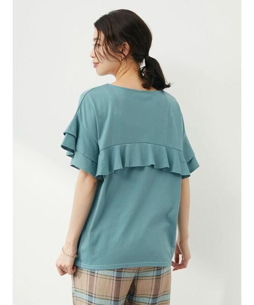 Green　Parks（グリーンパークス）の「2段フリルカットプルオーバー（Tシャツ/カットソー・レディース・ブラック/ピンク/ブルー・FREE）」の8枚目の写真