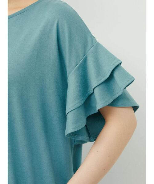 Green　Parks（グリーンパークス）の「2段フリルカットプルオーバー（Tシャツ/カットソー・レディース・ブラック/ピンク/ブルー・FREE）」の10枚目の写真