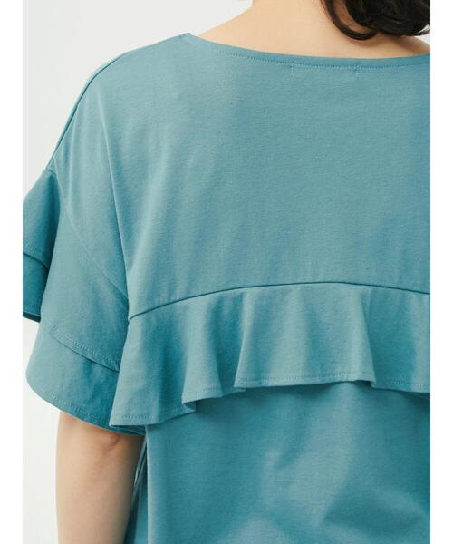 Green　Parks（グリーンパークス）の「2段フリルカットプルオーバー（Tシャツ/カットソー・レディース・ブラック/ピンク/ブルー・FREE）」の18枚目の写真